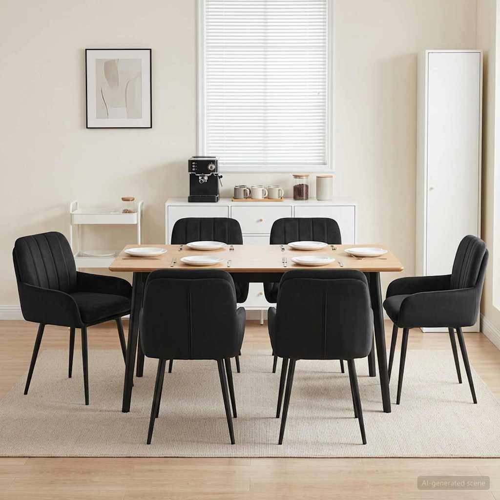 vidaXL Eettafelstoelen 4 pcs fluweel Lichtgrijs 59 x 59,5 x 90 cm