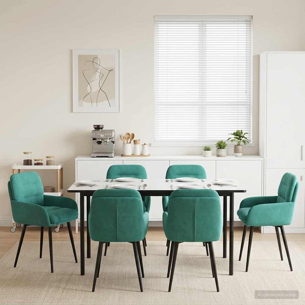vidaXL Eettafelstoelen 4 pcs fluweel Lichtgrijs 59 x 59,5 x 90 cm