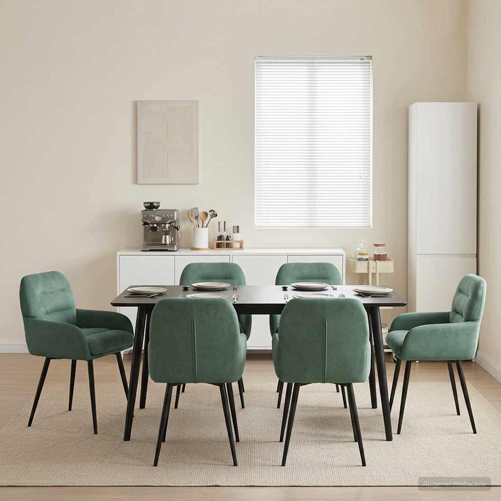 vidaXL Eettafelstoelen 4 pcs fluweel Lichtgrijs 59 x 59,5 x 90 cm