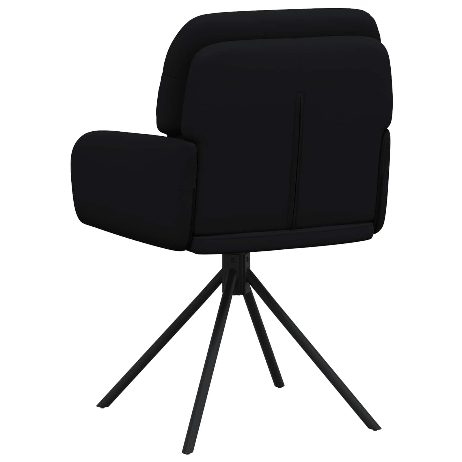 vidaXL Draai Eetstoelen 4 pcs Kunstleer Zwart 59 x 59,5 x 90 cm