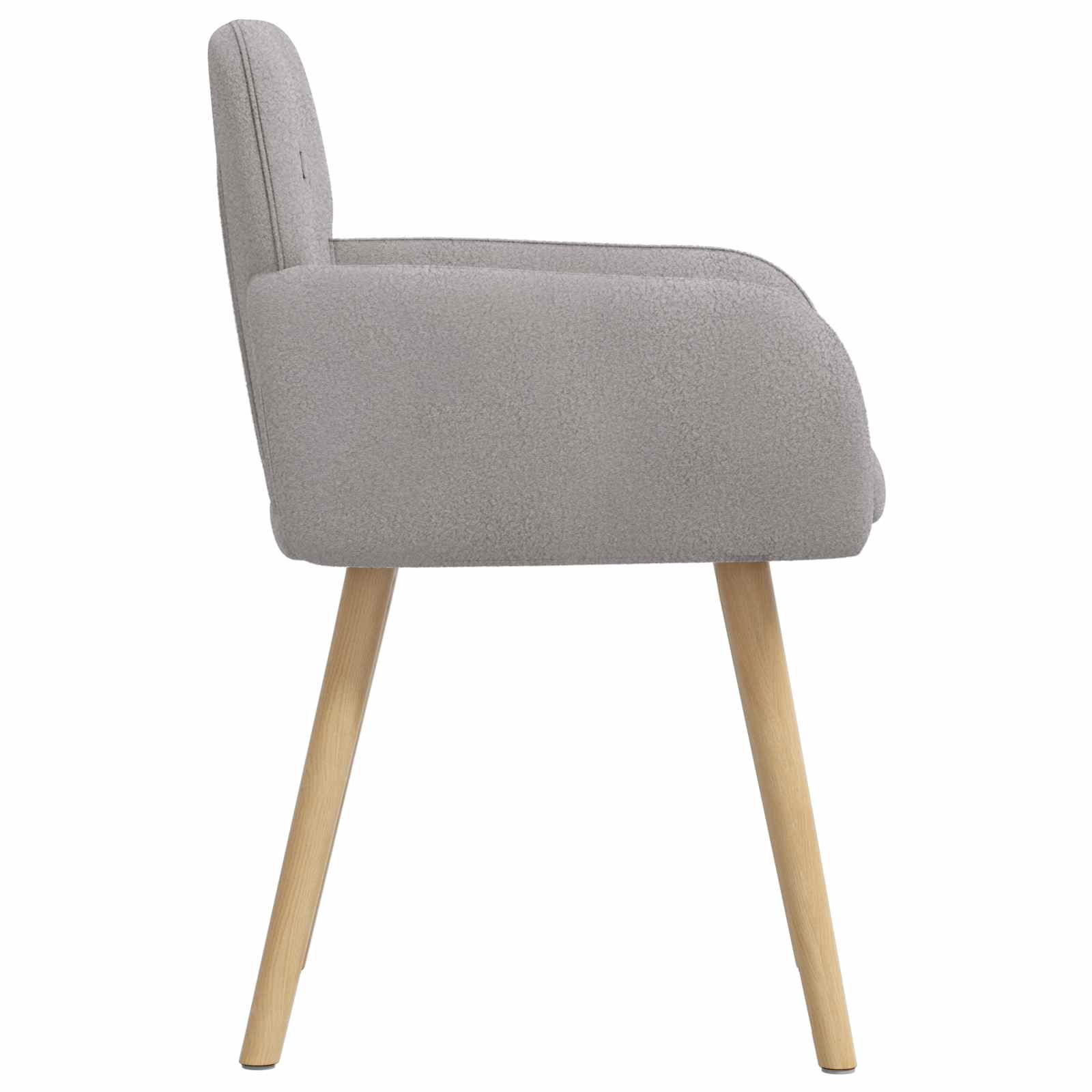 vidaXL Eettafelstoelen 4 pcs Bouclé Lichtgrijs 59 x 57 x 85 cm
