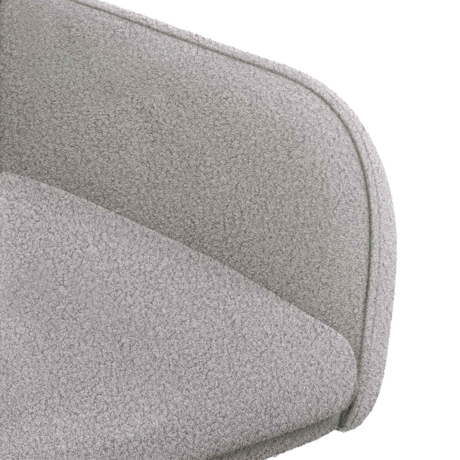 vidaXL Eettafelstoelen 4 pcs Bouclé Lichtgrijs 59 x 57 x 85 cm