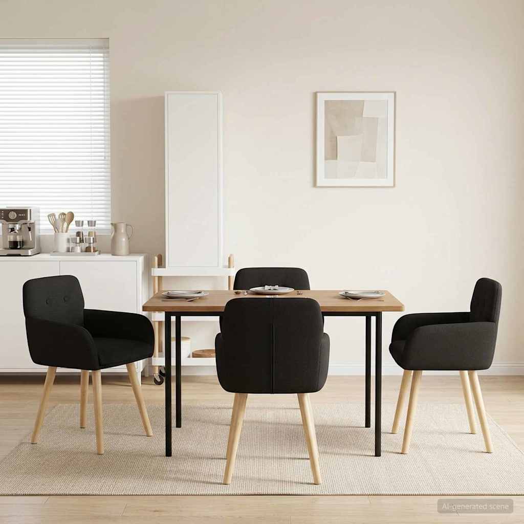 vidaXL Eettafelstoelen 4 pcs Bouclé Lichtgrijs 59 x 57 x 85 cm