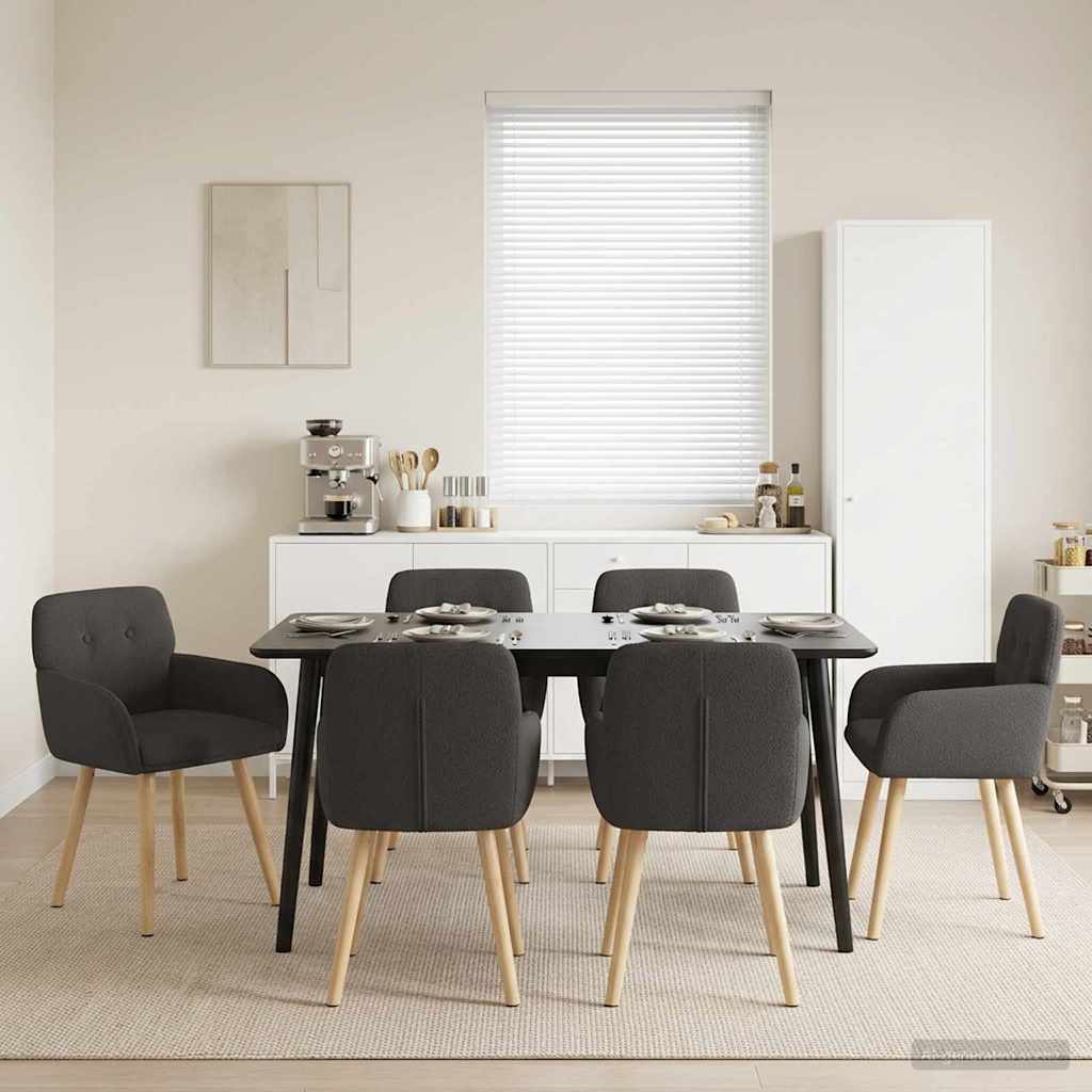 vidaXL Eettafelstoelen 4 pcs Bouclé Lichtgrijs 59 x 57 x 85 cm