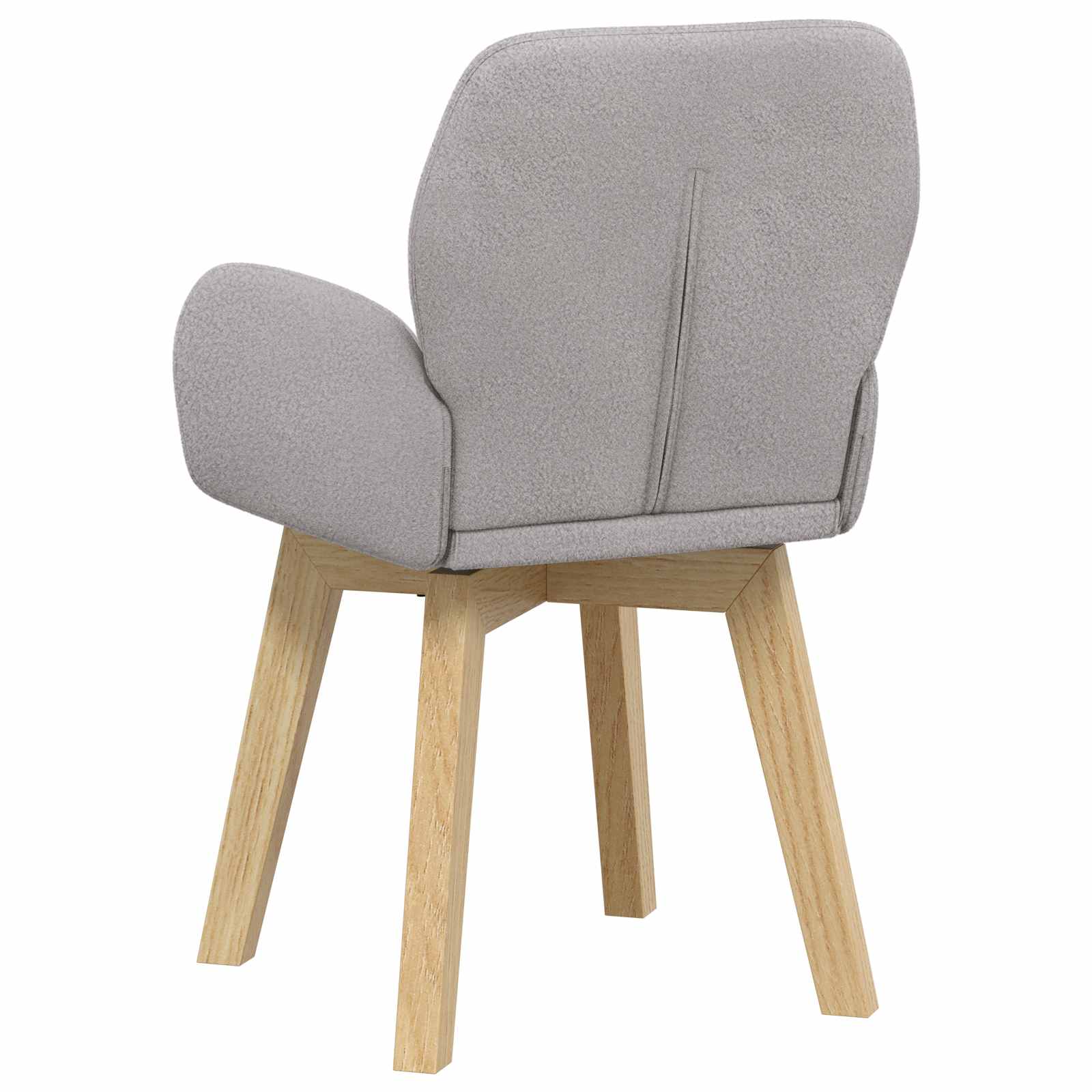 vidaXL Draai Eetstoelen 4 pcs Bouclé Lichtgrijs 54 x 58 x 87 cm