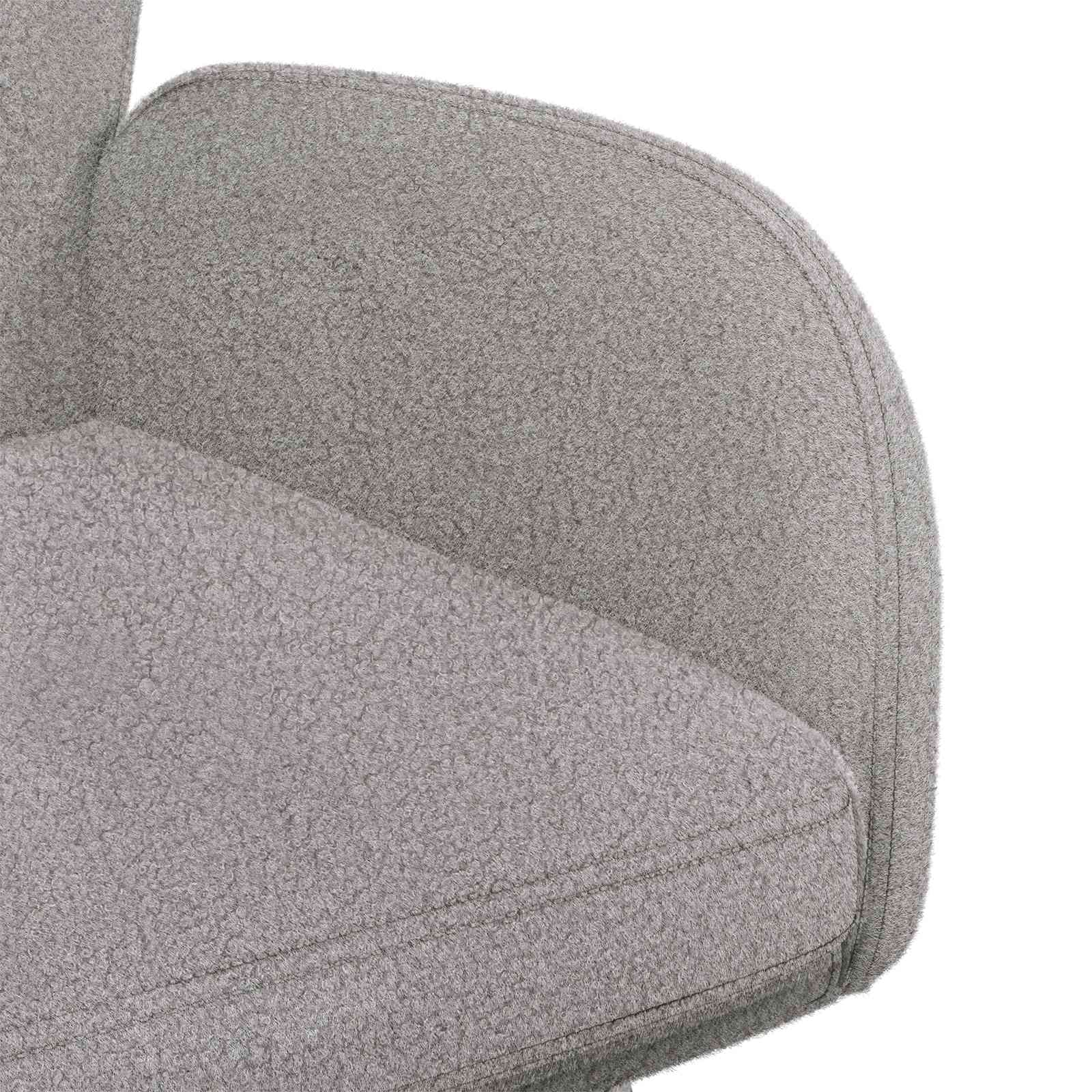 vidaXL Draai Eetstoelen 4 pcs Bouclé Lichtgrijs 54 x 58 x 87 cm