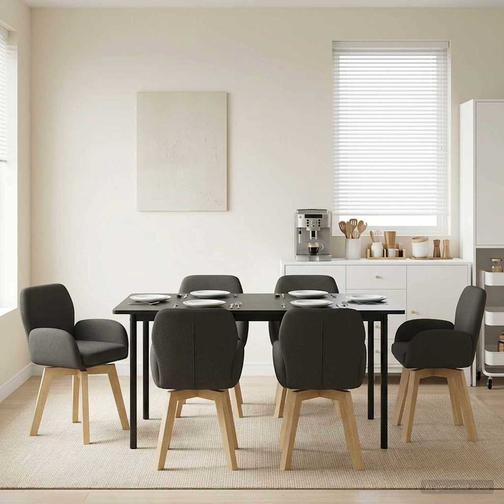 vidaXL Draai Eetstoelen 4 pcs Bouclé Lichtgrijs 54 x 58 x 87 cm