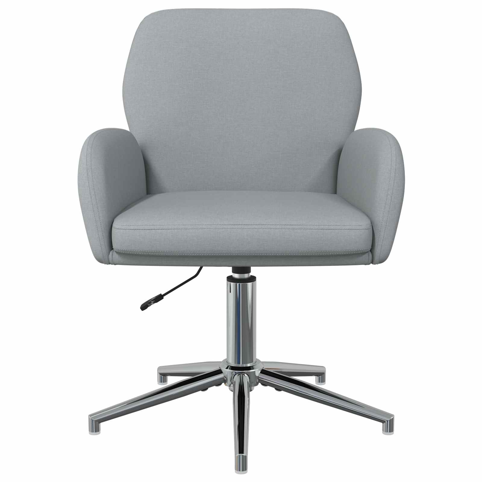 vidaXL Draaiende Bureaustoelen 2 st 54 x 58 x 90 cm Lichtgrijs Stof
