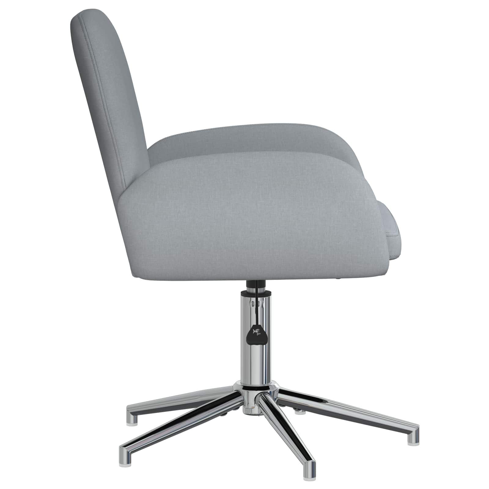 vidaXL Draaiende Bureaustoelen 2 st 54 x 58 x 90 cm Lichtgrijs Stof