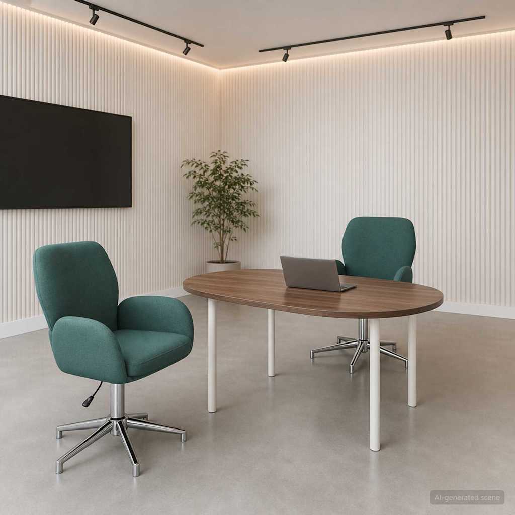 vidaXL Draaiende Bureaustoelen 2 st 54 x 58 x 90 cm Lichtgrijs Stof