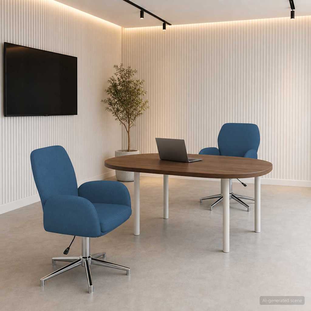 vidaXL Draaiende Bureaustoelen 2 st 54 x 58 x 90 cm Lichtgrijs Stof