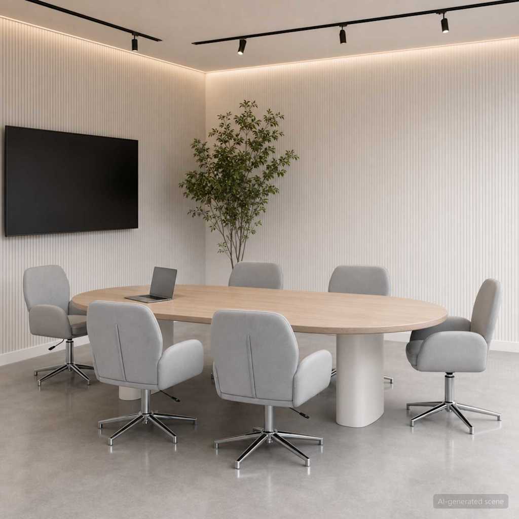 vidaXL Draaiende Bureaustoelen 2 st 54 x 58 x 90 cm Lichtgrijs Stof