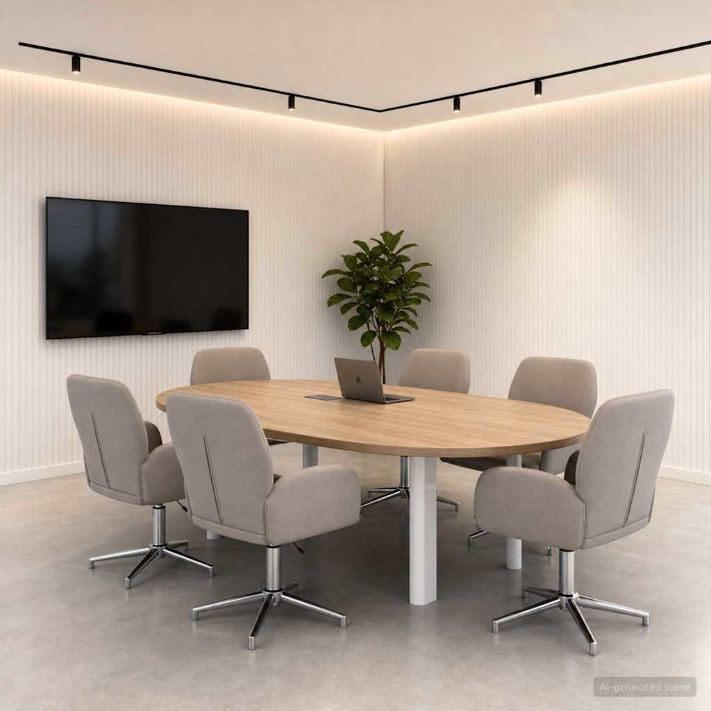 vidaXL Draaiende Bureaustoelen 2 st 54 x 58 x 90 cm Lichtgrijs Stof