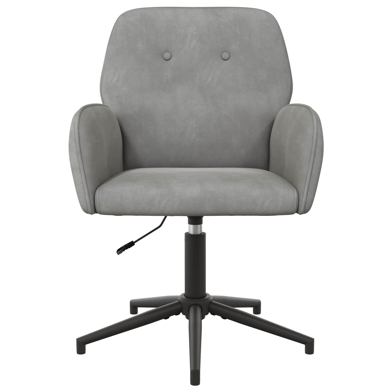 vidaXL Draaiende Bureaustoelen 2 st 54 x 55 x 90 cm Lichtgrijs fluweel