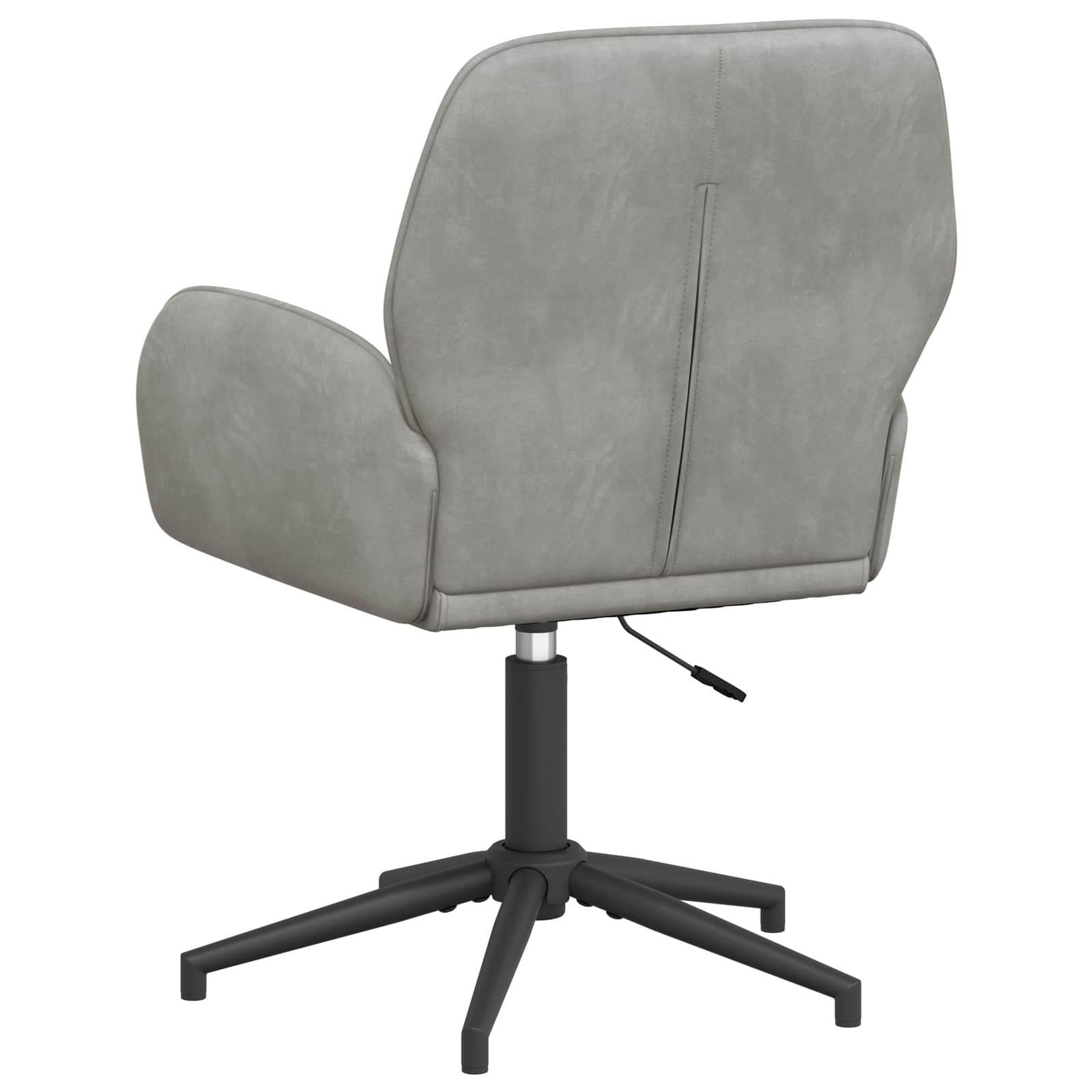 vidaXL Draaiende Bureaustoelen 2 st 54 x 55 x 90 cm Lichtgrijs fluweel