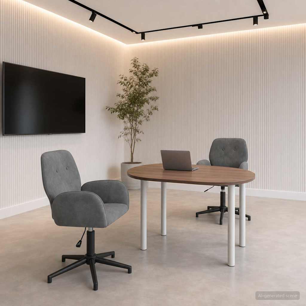 vidaXL Draaiende Bureaustoelen 2 st 54 x 55 x 90 cm Lichtgrijs fluweel