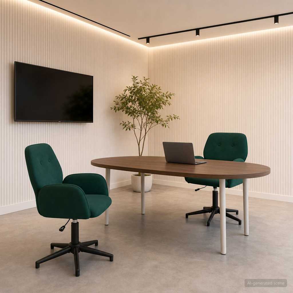 vidaXL Draaiende Bureaustoelen 2 st 54 x 55 x 90 cm Lichtgrijs fluweel