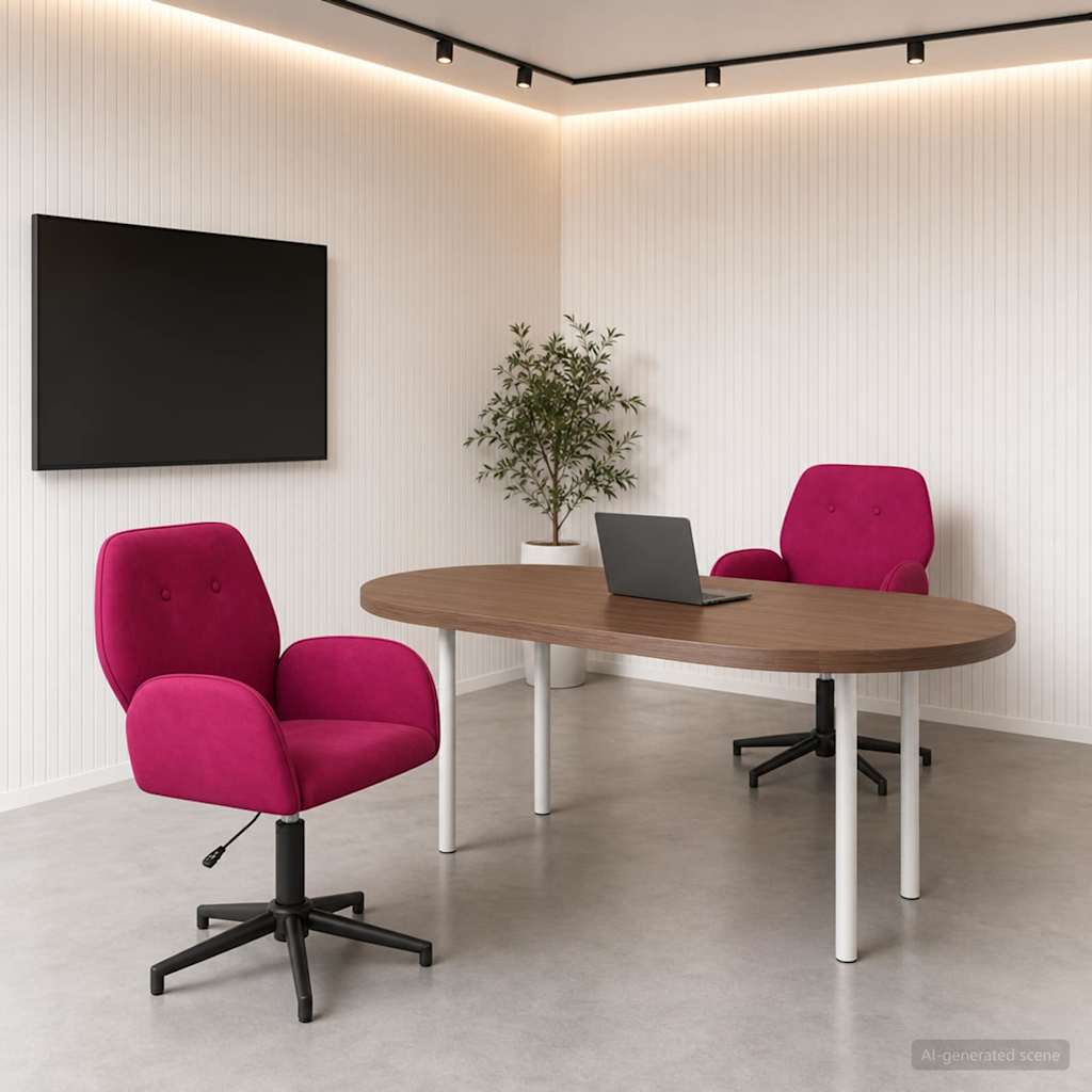 vidaXL Draaiende Bureaustoelen 2 st 54 x 55 x 90 cm Lichtgrijs fluweel