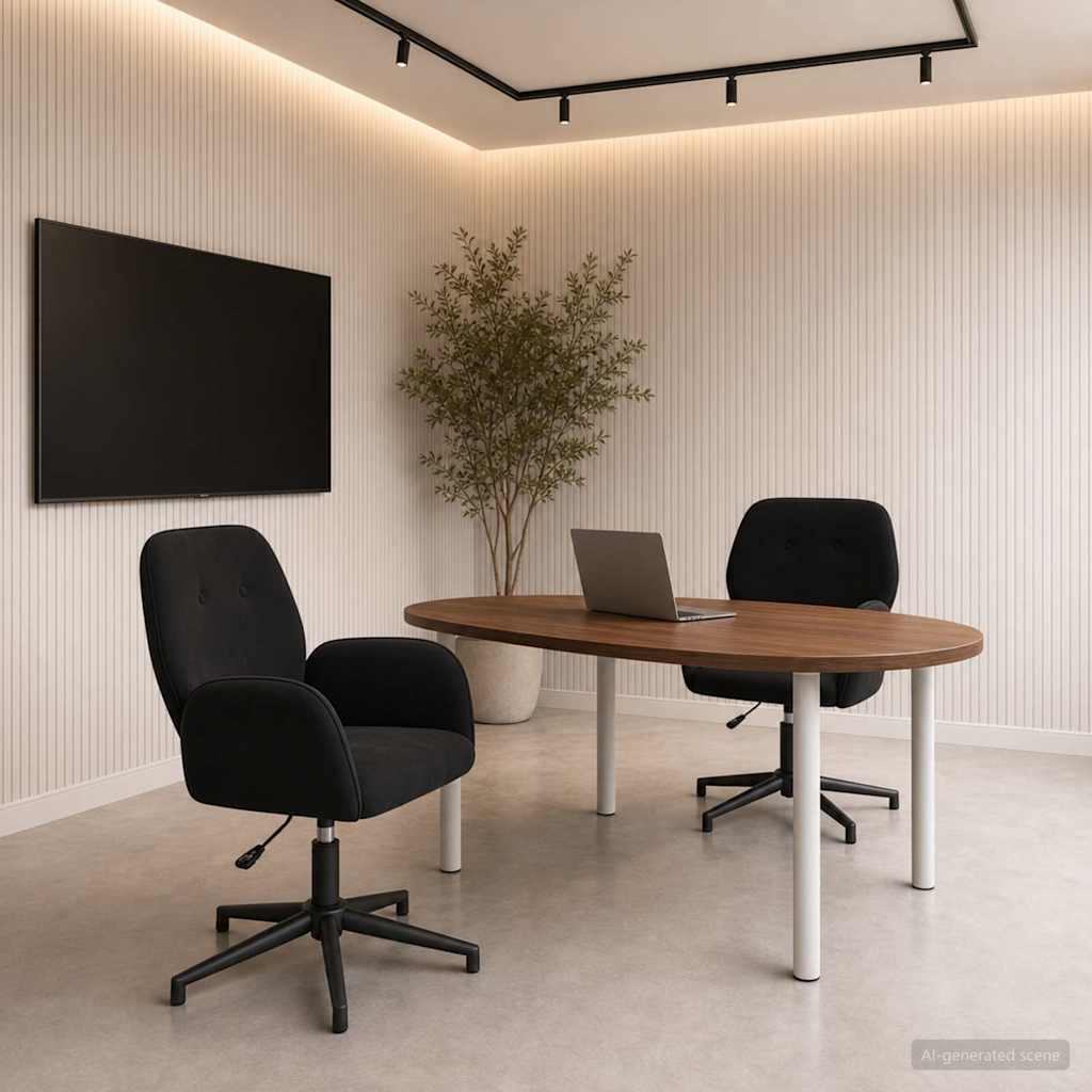 vidaXL Draaiende Bureaustoelen 2 st 54 x 55 x 90 cm Lichtgrijs fluweel