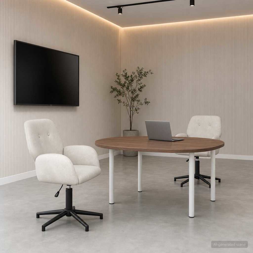 vidaXL Draaiende Bureaustoelen 2 st 54 x 55 x 90 cm Lichtgrijs fluweel