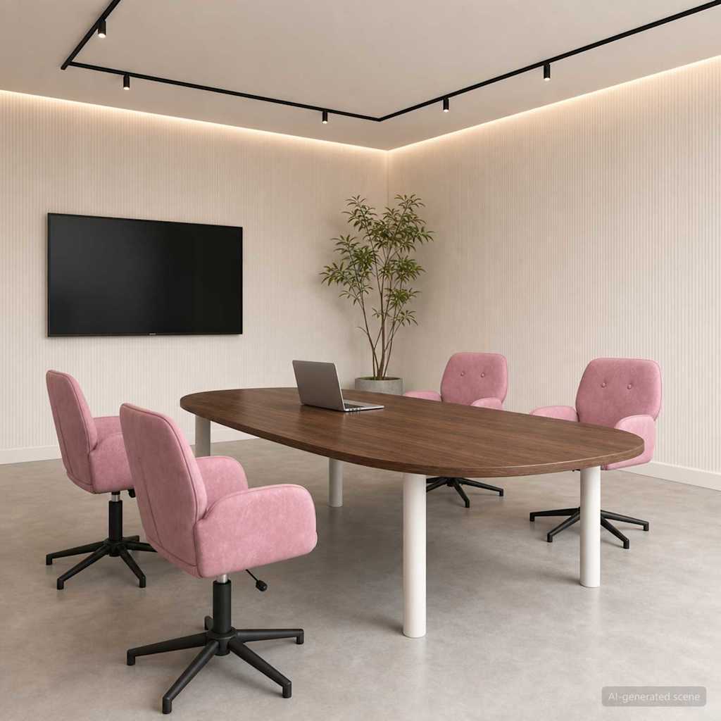 vidaXL Draaiende Bureaustoelen 2 st 54 x 55 x 90 cm Lichtgrijs fluweel