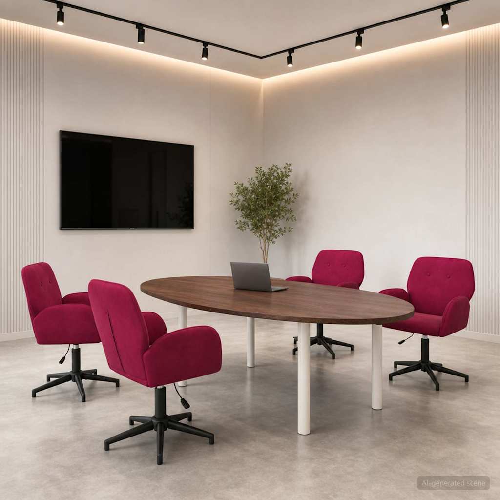 vidaXL Draaiende Bureaustoelen 2 st 54 x 55 x 90 cm Lichtgrijs fluweel
