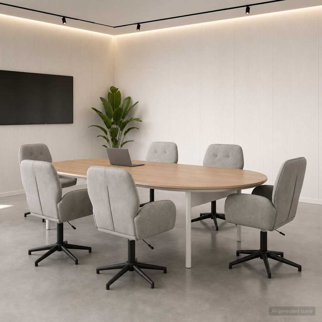 vidaXL Draaiende Bureaustoelen 2 st 54 x 55 x 90 cm Lichtgrijs fluweel