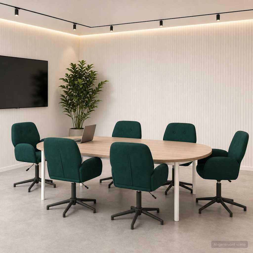 vidaXL Draaiende Bureaustoelen 2 st 54 x 55 x 90 cm Lichtgrijs fluweel