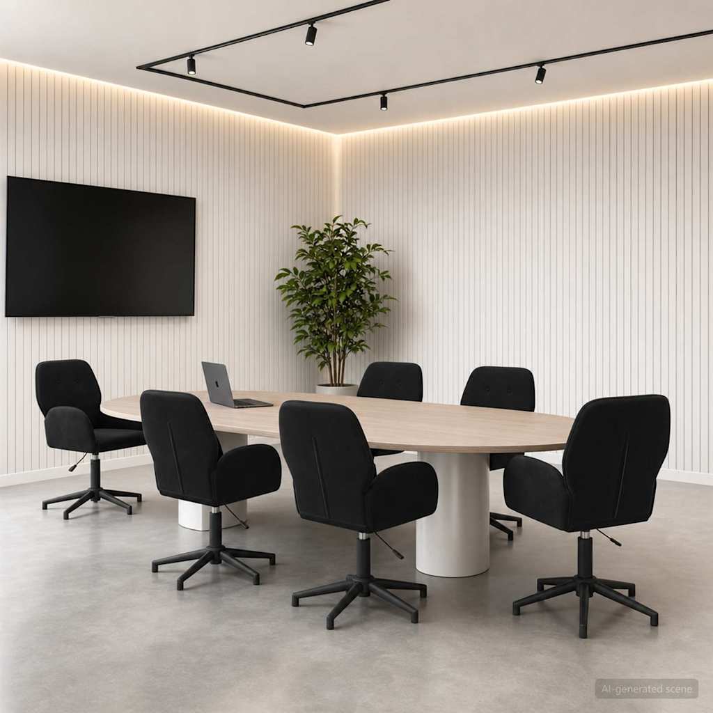 vidaXL Draaiende Bureaustoelen 2 st 54 x 55 x 90 cm Lichtgrijs fluweel