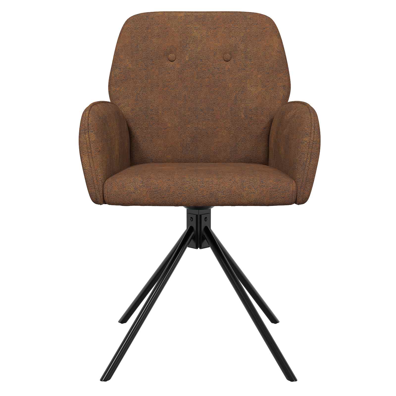 vidaXL Draai Eetstoelen 4 pcs Nep Suede Leer Bruin 54 x 55 x 86 cm