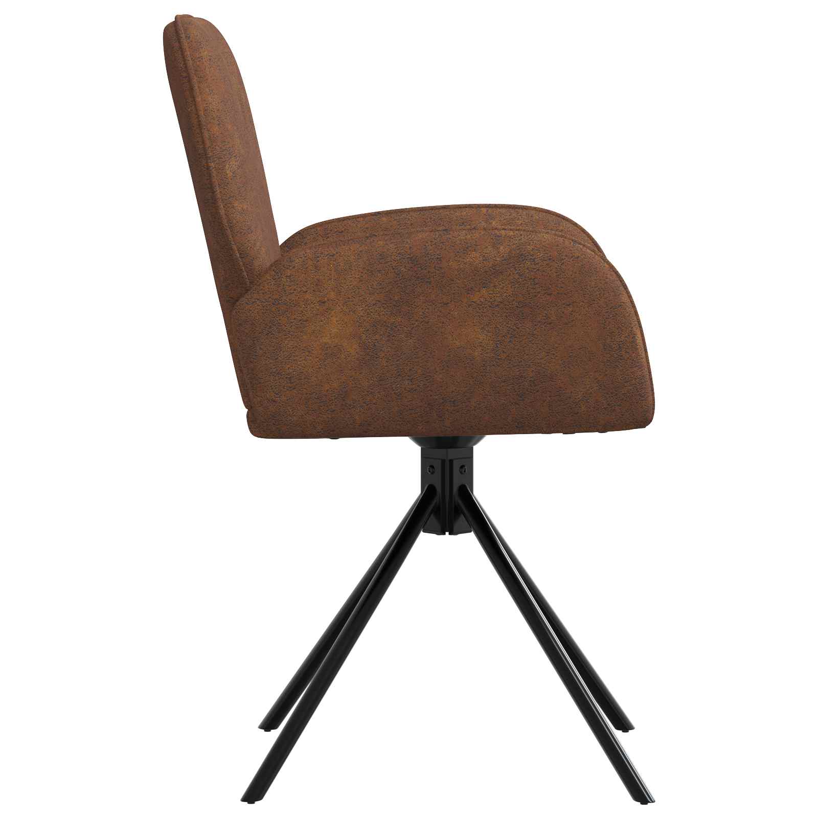vidaXL Draai Eetstoelen 4 pcs Nep Suede Leer Bruin 54 x 55 x 86 cm