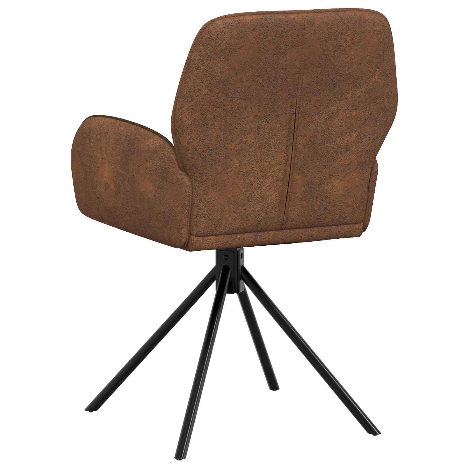 vidaXL Draai Eetstoelen 4 pcs Nep Suede Leer Bruin 54 x 55 x 86 cm