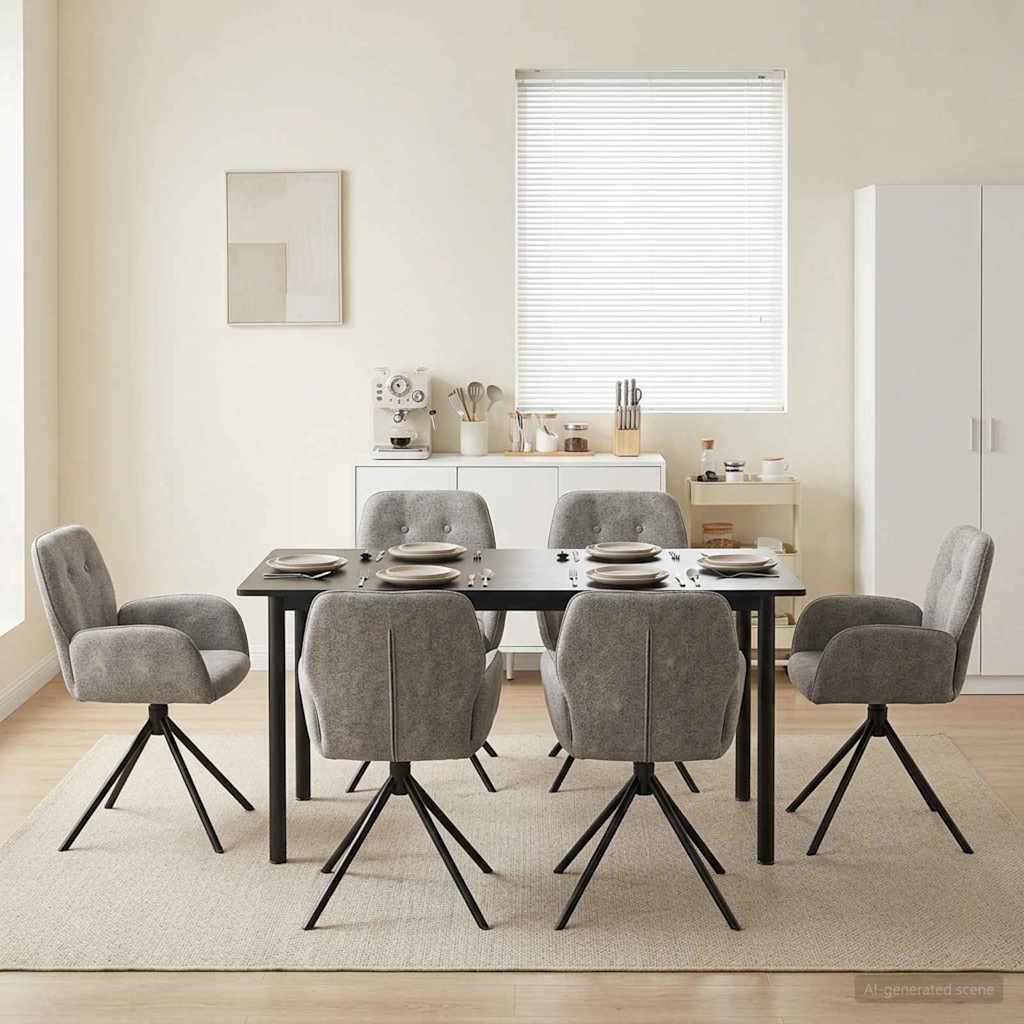vidaXL Draai Eetstoelen 4 pcs Nep Suede Leer Bruin 54 x 55 x 86 cm