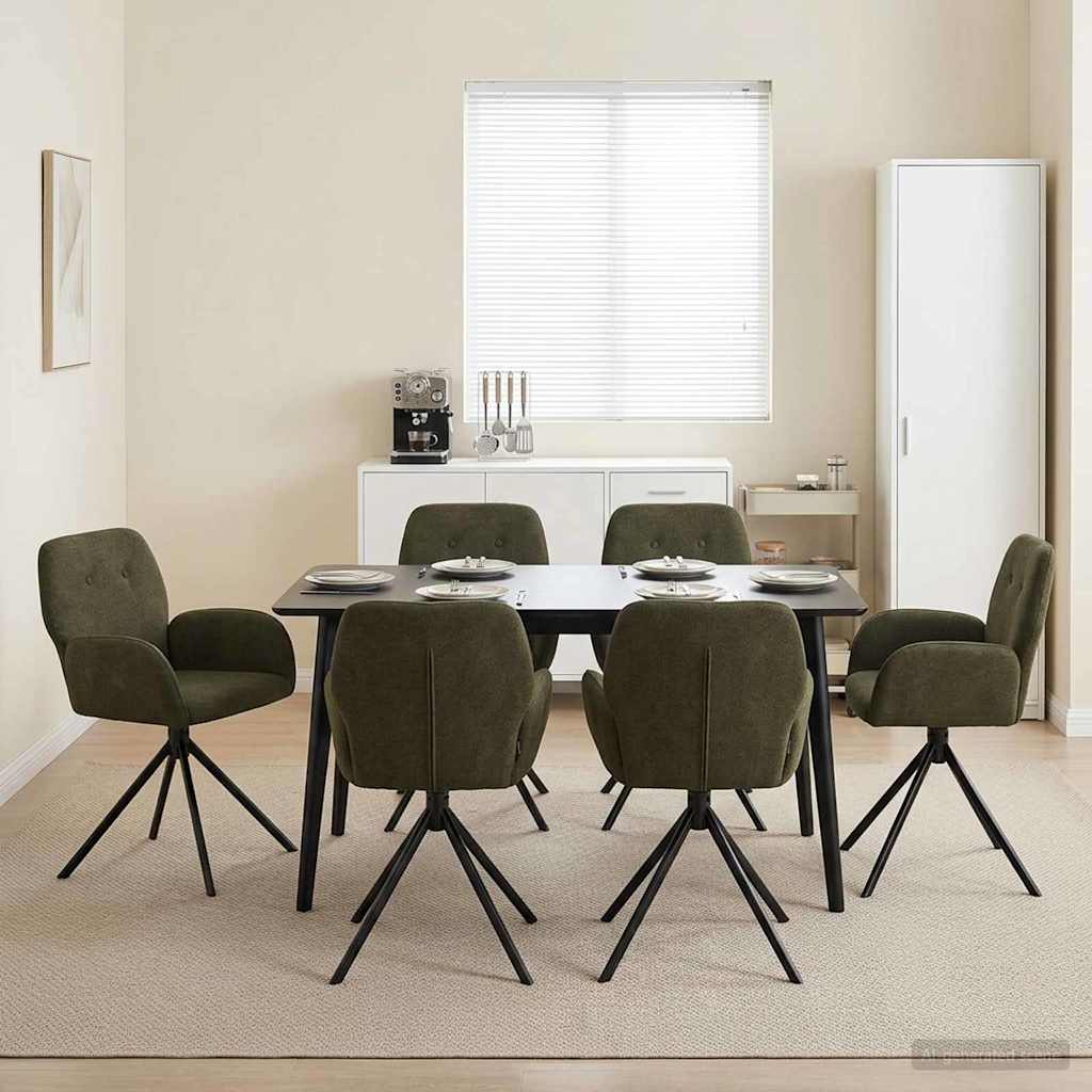 vidaXL Draai Eetstoelen 4 pcs Nep Suede Leer Bruin 54 x 55 x 86 cm