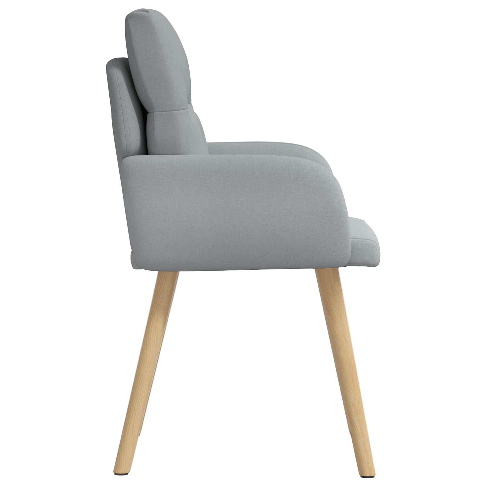 vidaXL Eettafelstoelen 4 pcs Stof Lichtgrijs 60 x 56 x 96 cm