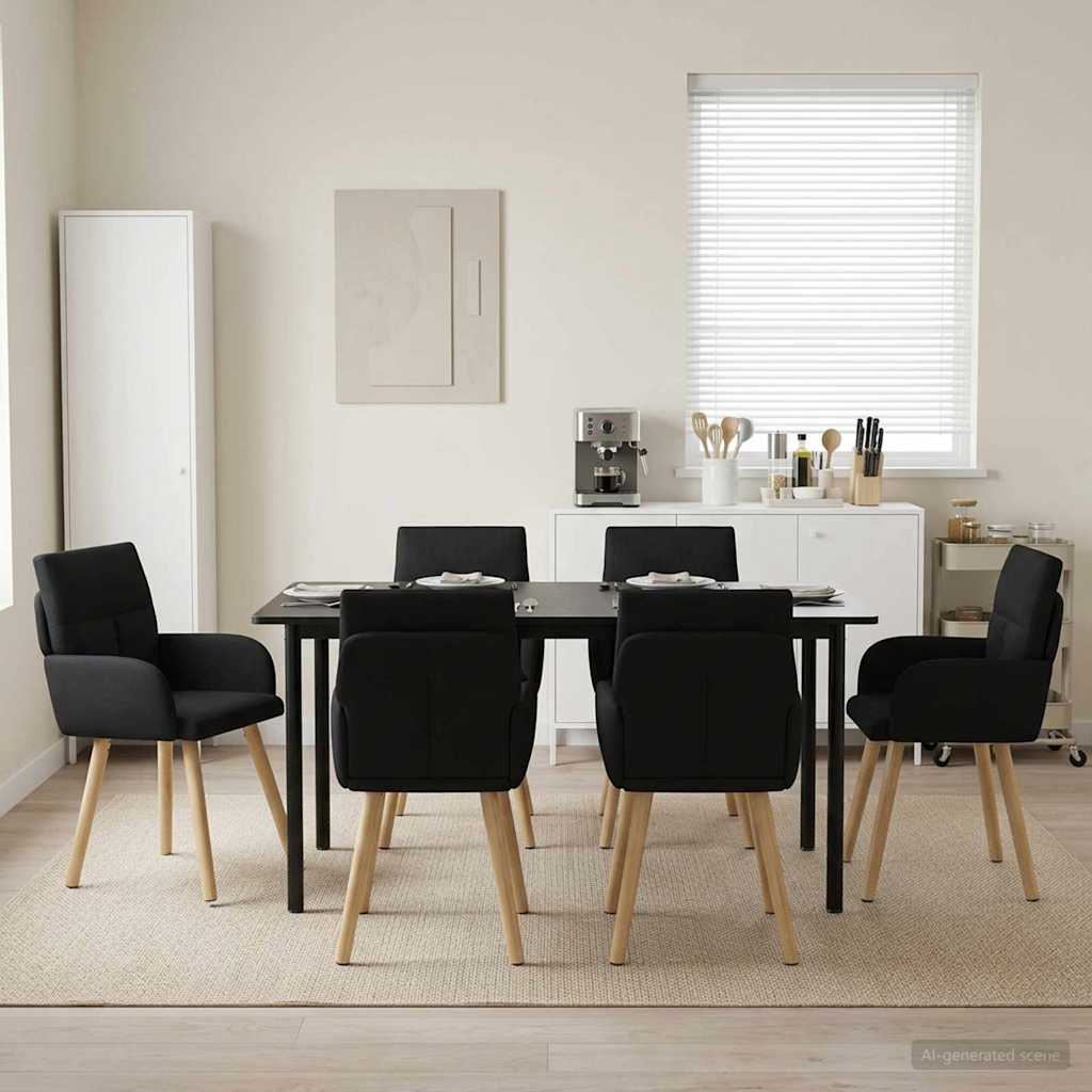 vidaXL Eettafelstoelen 4 pcs Stof Lichtgrijs 60 x 56 x 96 cm