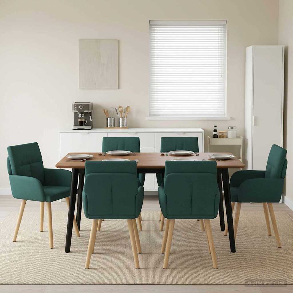 vidaXL Eettafelstoelen 4 pcs Stof Lichtgrijs 60 x 56 x 96 cm