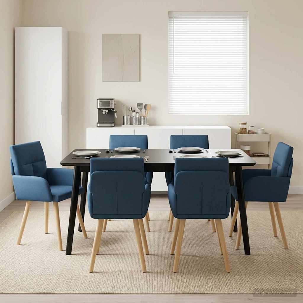 vidaXL Eettafelstoelen 4 pcs Stof Lichtgrijs 60 x 56 x 96 cm