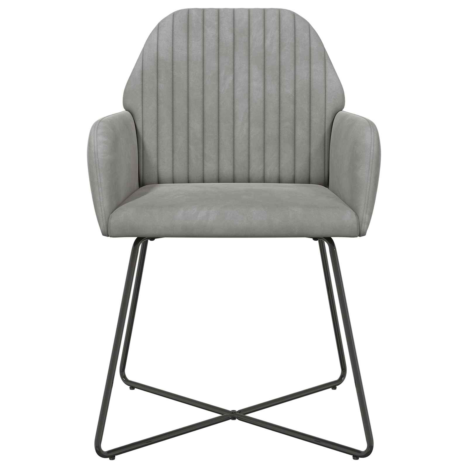 vidaXL Eettafelstoelen 4 pcs fluweel Lichtgrijs 55 x 50 x 84 cm