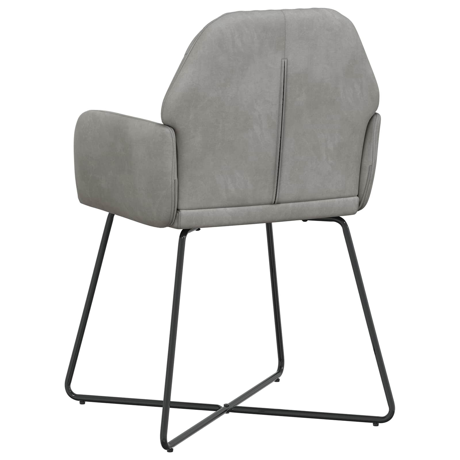vidaXL Eettafelstoelen 4 pcs fluweel Lichtgrijs 55 x 50 x 84 cm