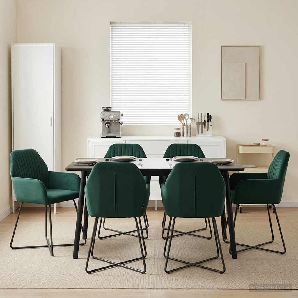vidaXL Eettafelstoelen 4 pcs fluweel Lichtgrijs 55 x 50 x 84 cm