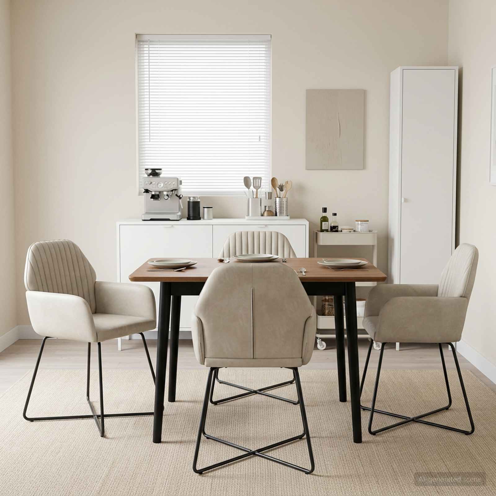 vidaXL Eettafelstoelen 4 pcs fluweel Lichtgrijs 55 x 50 x 84 cm