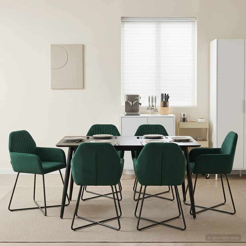 vidaXL Eettafelstoelen 4 pcs fluweel Lichtgrijs 55 x 50 x 84 cm