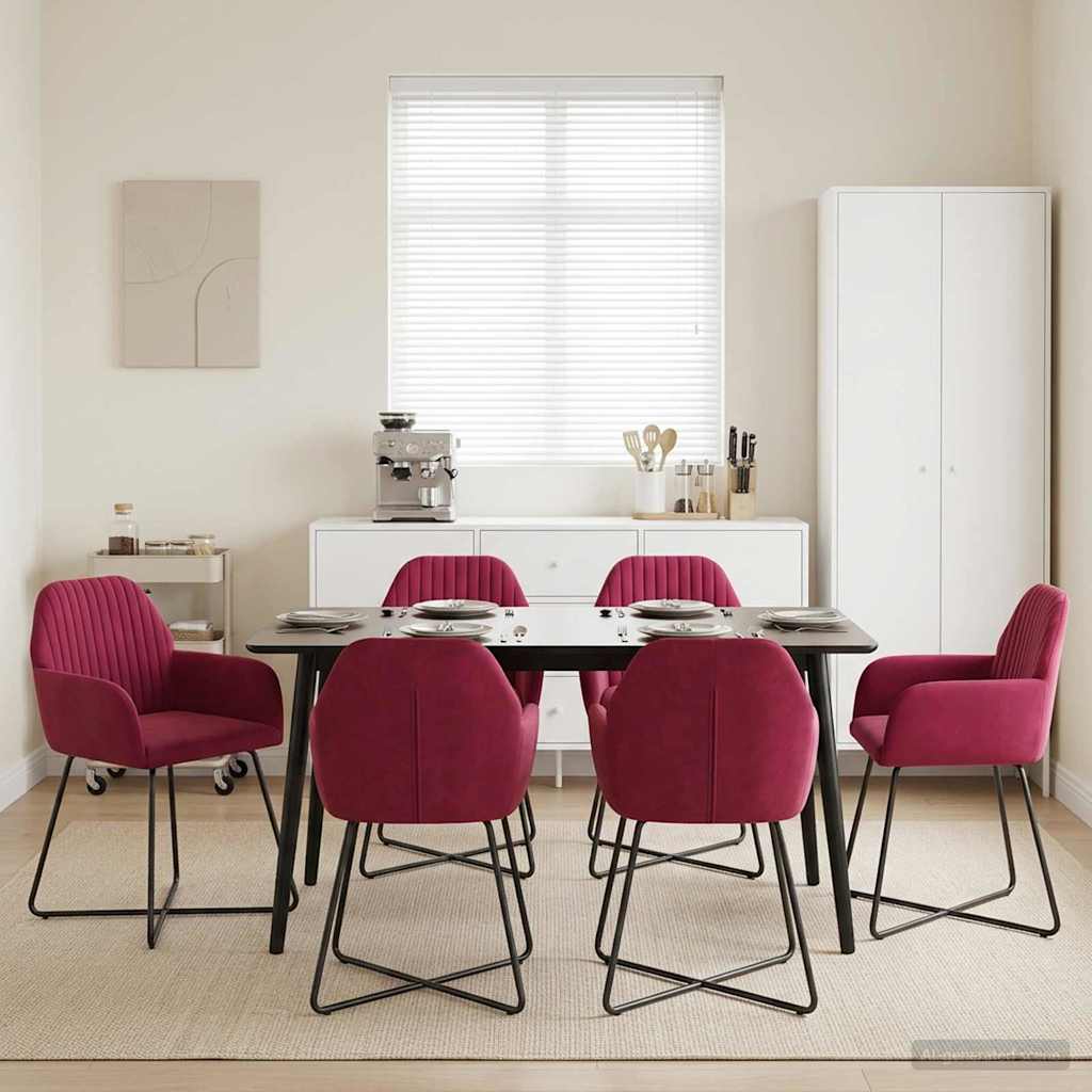 vidaXL Eettafelstoelen 4 pcs fluweel Lichtgrijs 55 x 50 x 84 cm
