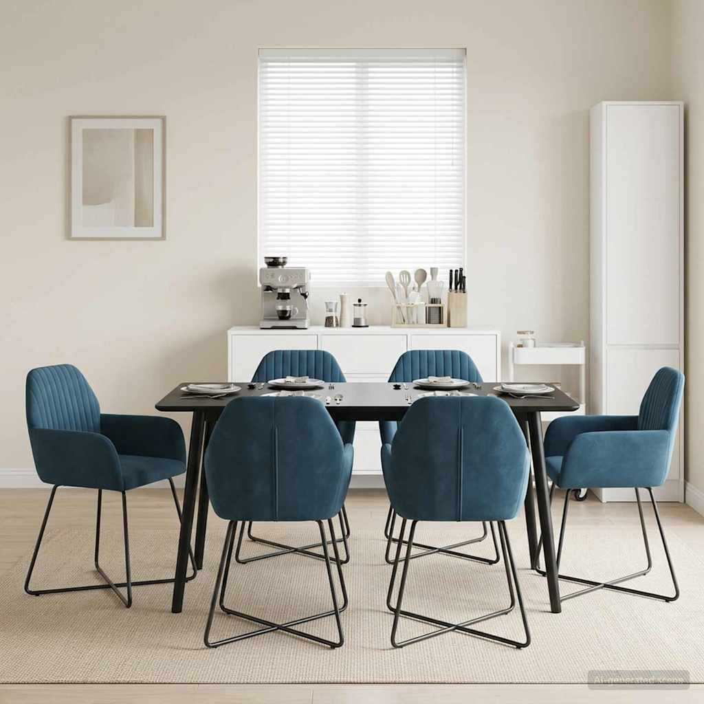 vidaXL Eettafelstoelen 4 pcs fluweel Lichtgrijs 55 x 50 x 84 cm