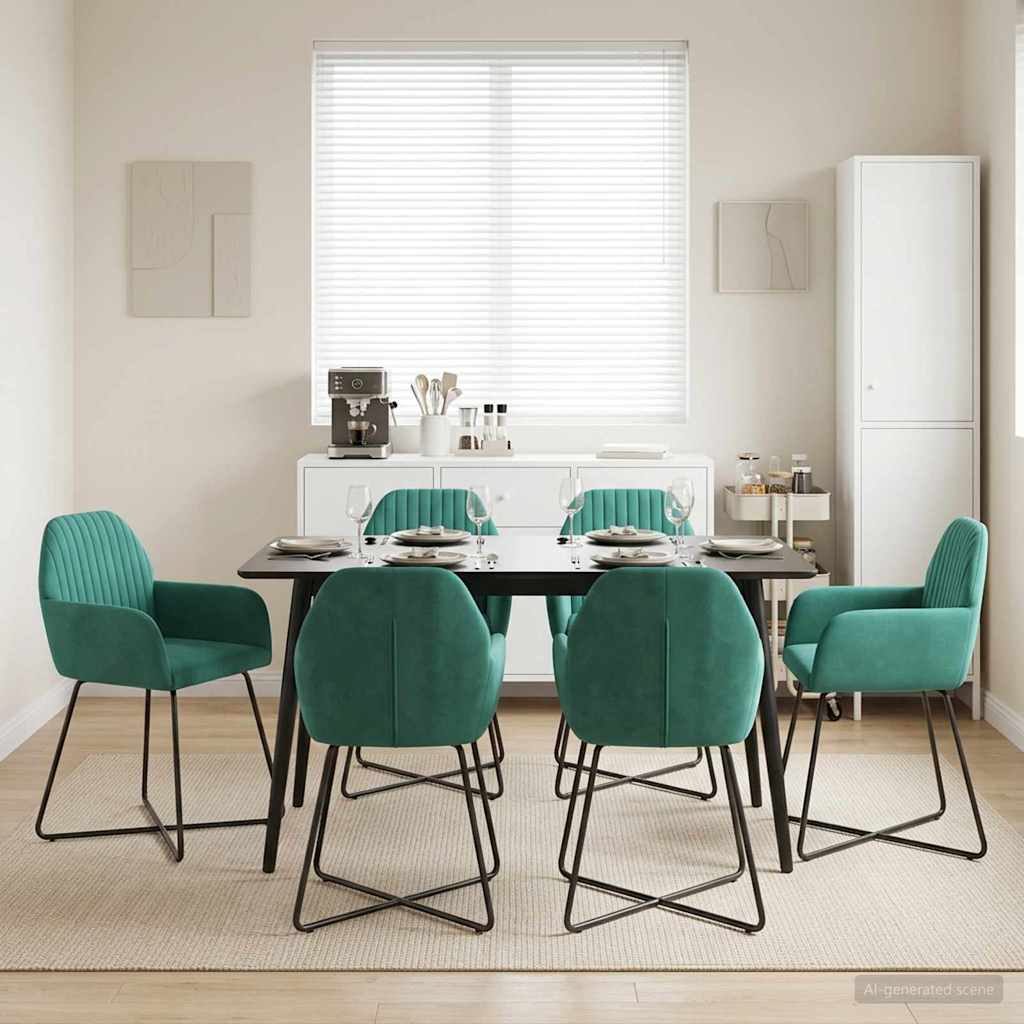 vidaXL Eettafelstoelen 4 pcs fluweel Lichtgrijs 55 x 50 x 84 cm