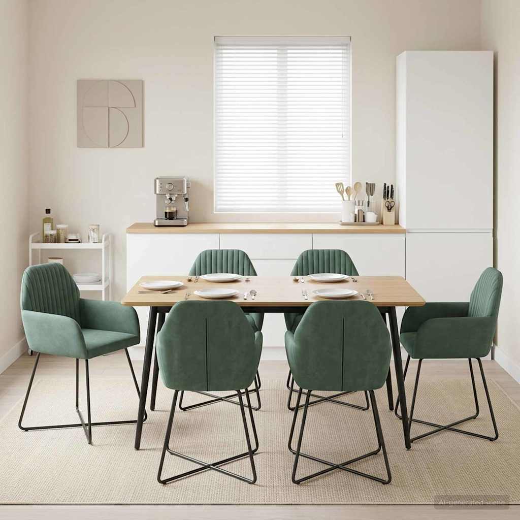 vidaXL Eettafelstoelen 4 pcs fluweel Lichtgrijs 55 x 50 x 84 cm