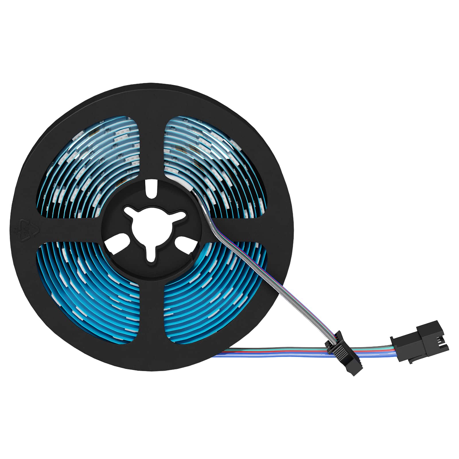 vidaXL LED-strip 4 pcs Zwart en transparant 300 cm Koper en kunststof