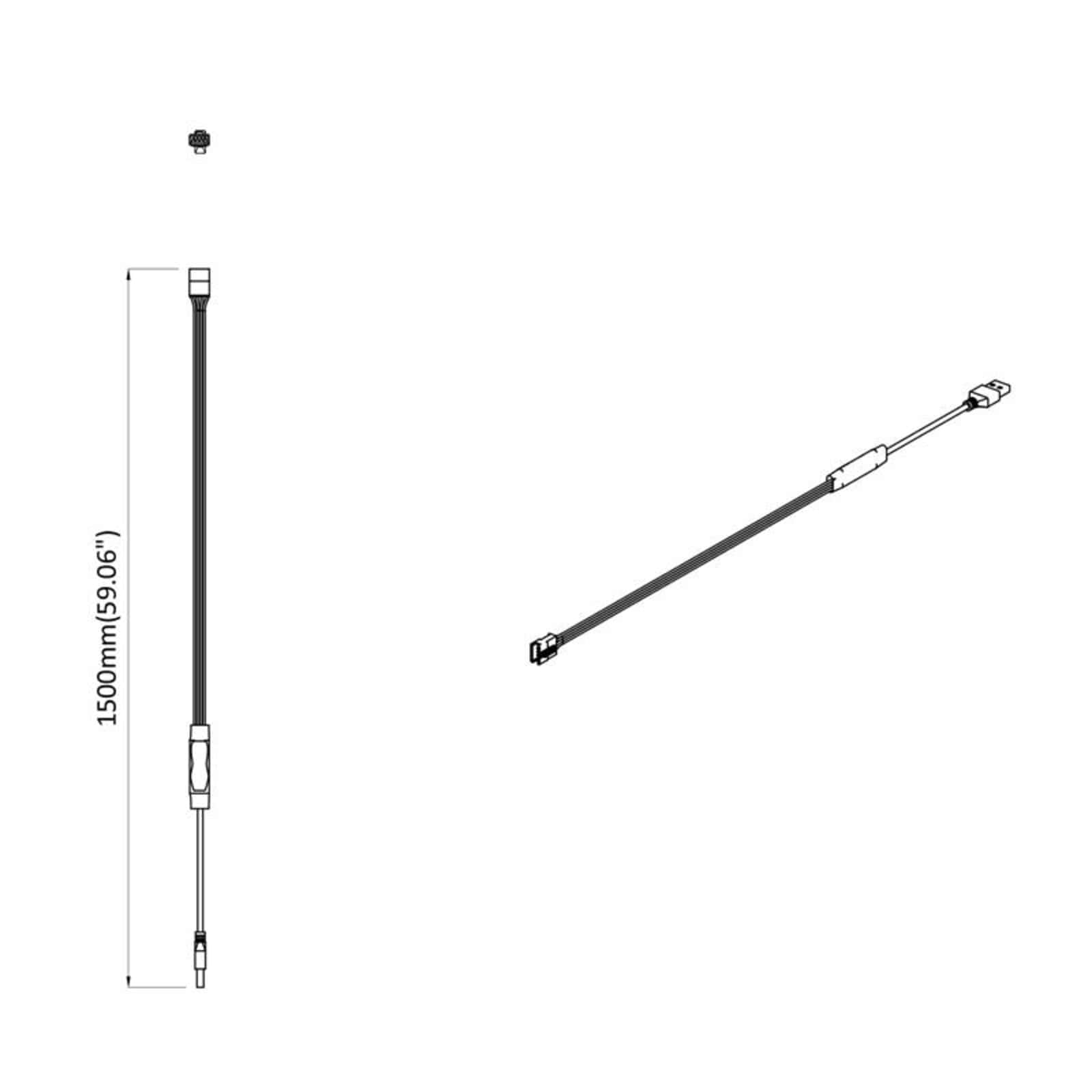 vidaXL LED-strip 4 pcs Zwart en transparant 300 cm Koper en kunststof