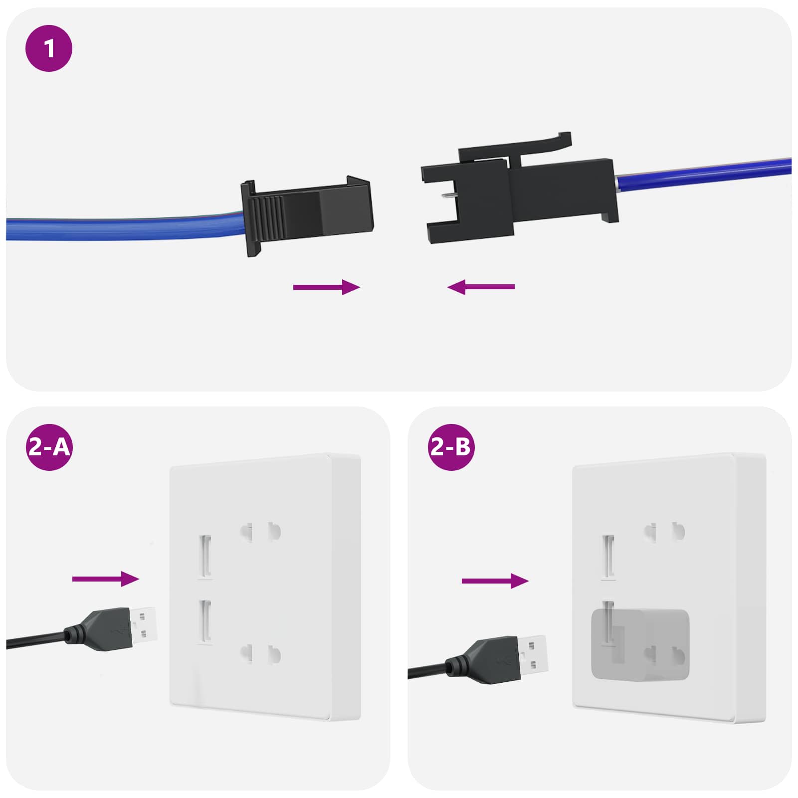 vidaXL LED-strip 4 pcs Zwart en transparant 300 cm Koper en kunststof